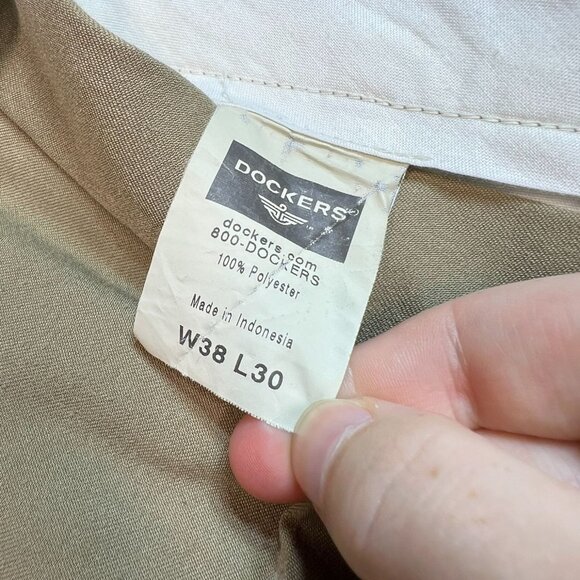 Dockers Men's Relax Fit Straight Leg Dress Pants Pleated Front Size 38x30 Khaki - Picture 5 of 11